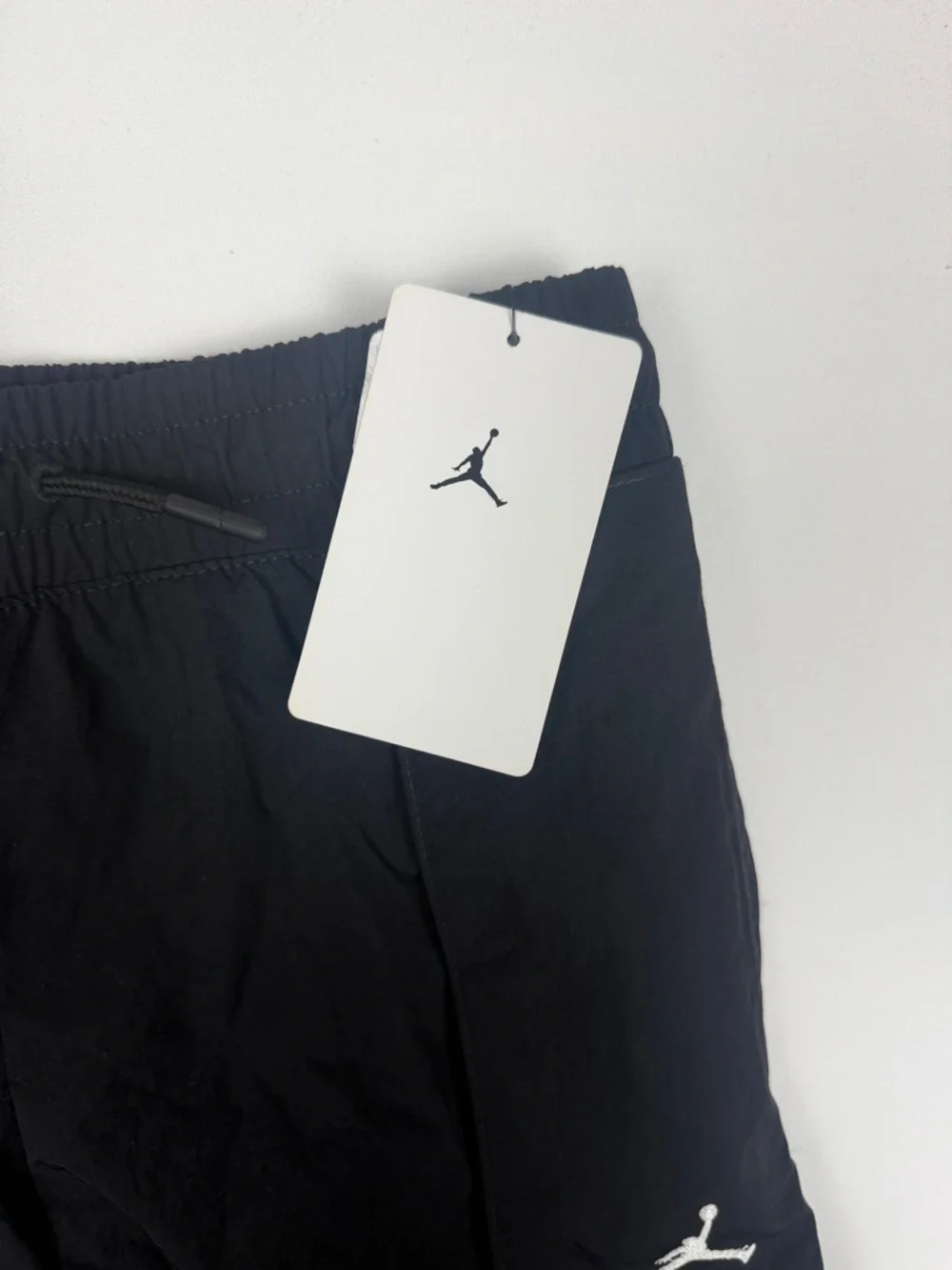 Jordan Black Cargo-Style Track Pants with White Jumpman Girls Medium NWT - Picture 2 of 5